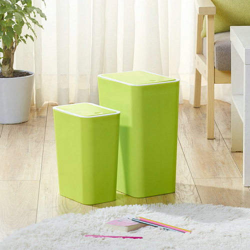 Pressure-type trash can Household bathroom kitchen living room classified trash can Spring cover storage plastic bucket wholesale
