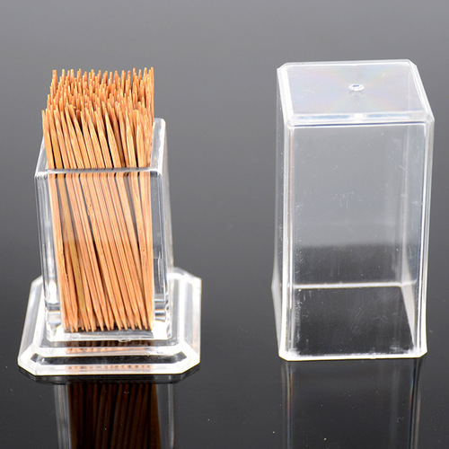Manufacturer wholesale acrylic toothpick box square round transparent toothpick jar hotel restaurant supplies