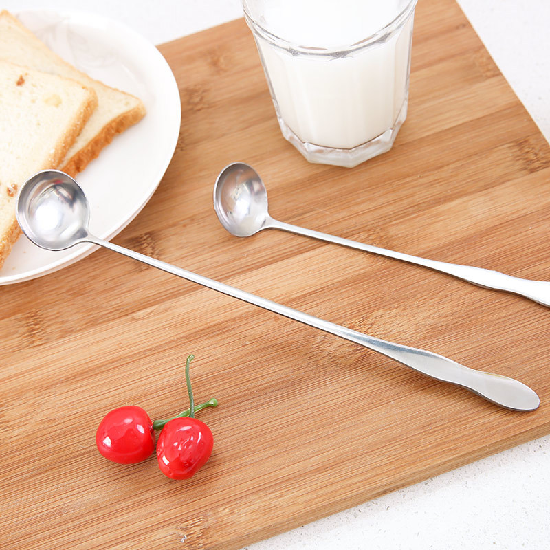 加厚不锈钢咖啡搅拌勺子 家用餐具长调羹汤匙长柄小汤勺