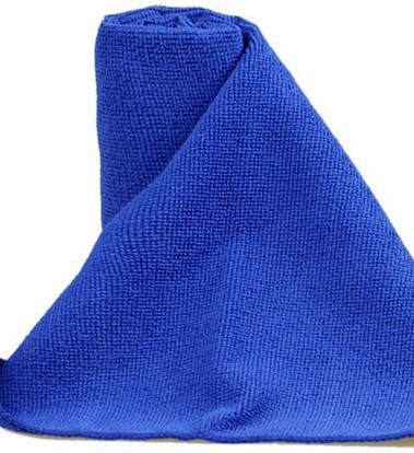 30*30汽车用超细纤维擦车毛巾 小方巾吸水洗车清洁毛巾蓝色打蜡巾