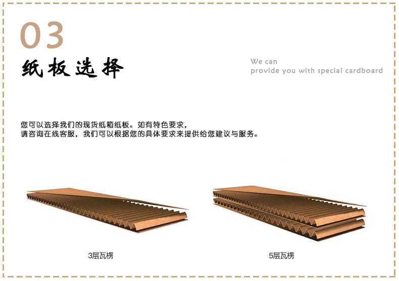 纸板选择