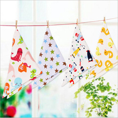 New Baby Cotton Snap Triangle Bib Infant Saliva Towel Children Thickened Double Layer Triangle Bib Wholesale Bib 