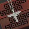 Men's necklace hip-hop style, submachine gun, fashionable pendant, accessory, European style