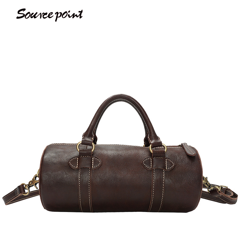 源点新款真皮手提包男单肩包时尚潮流个性斜挎包油光皮男女包现货