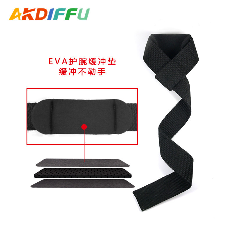 Todo negro banda de refuerzo bobinado pulsera pull-up no fácil de deslizamiento protección fitness levantamiento de pesas correa de muñeca al por mayor