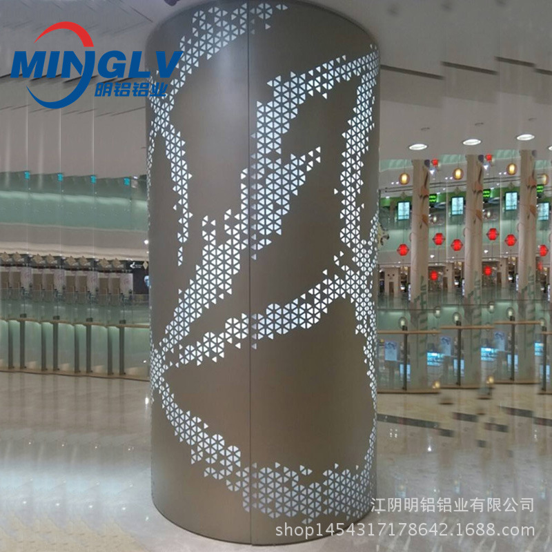 镂空包柱铝单板灯柱170629