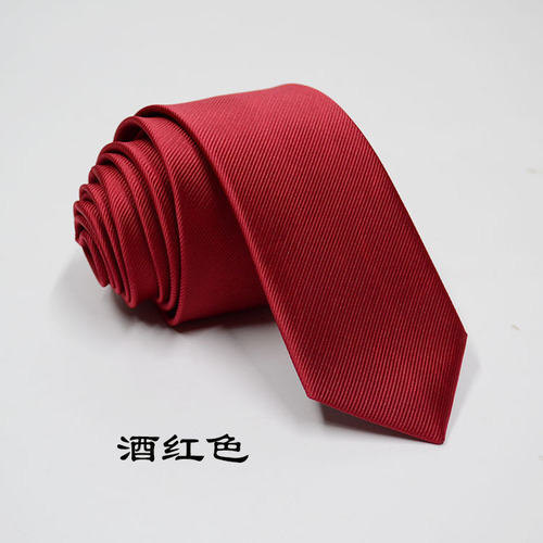 Tie men's formal business polyester silk arrow type 1200 needle solid color fine thread custom LOGO mark