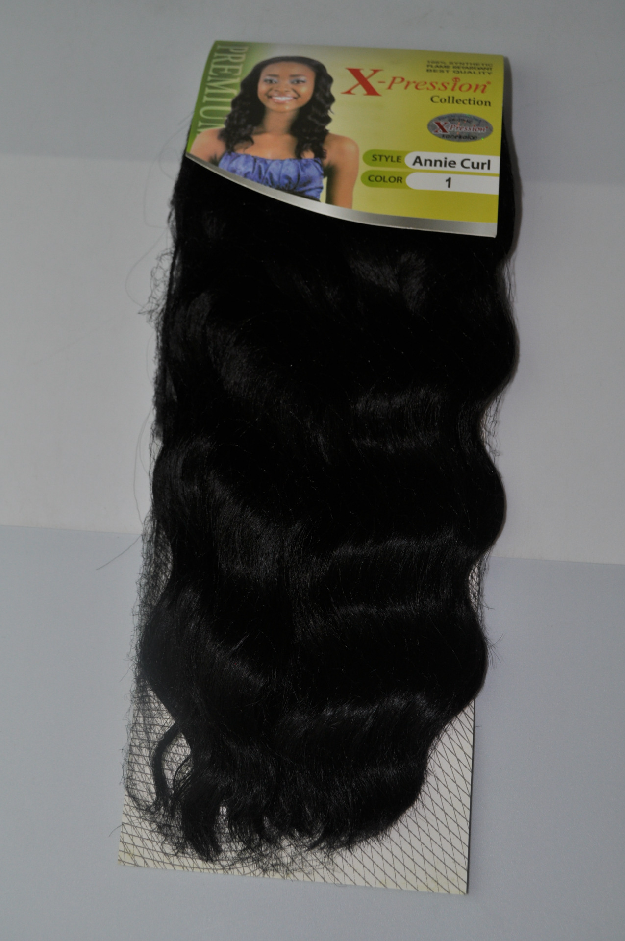 H146 Europa y Estados Unidos cabello largo rizado negro de moda damas sin franges