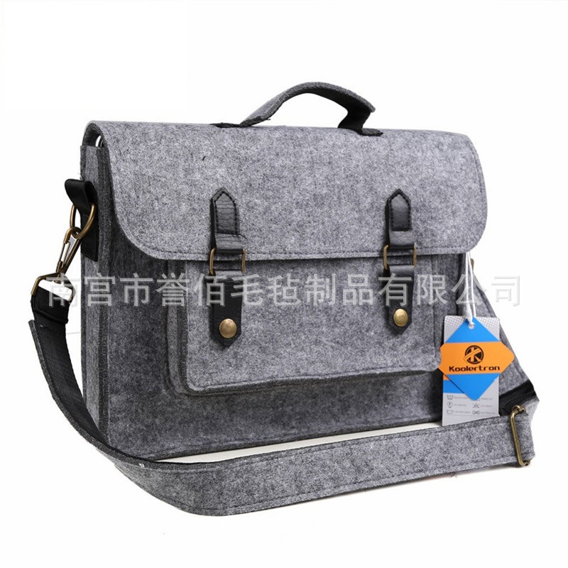 热销多功能毛毡笔记本电脑包 毛毡内胆包毛毡单肩手提电脑包 定制