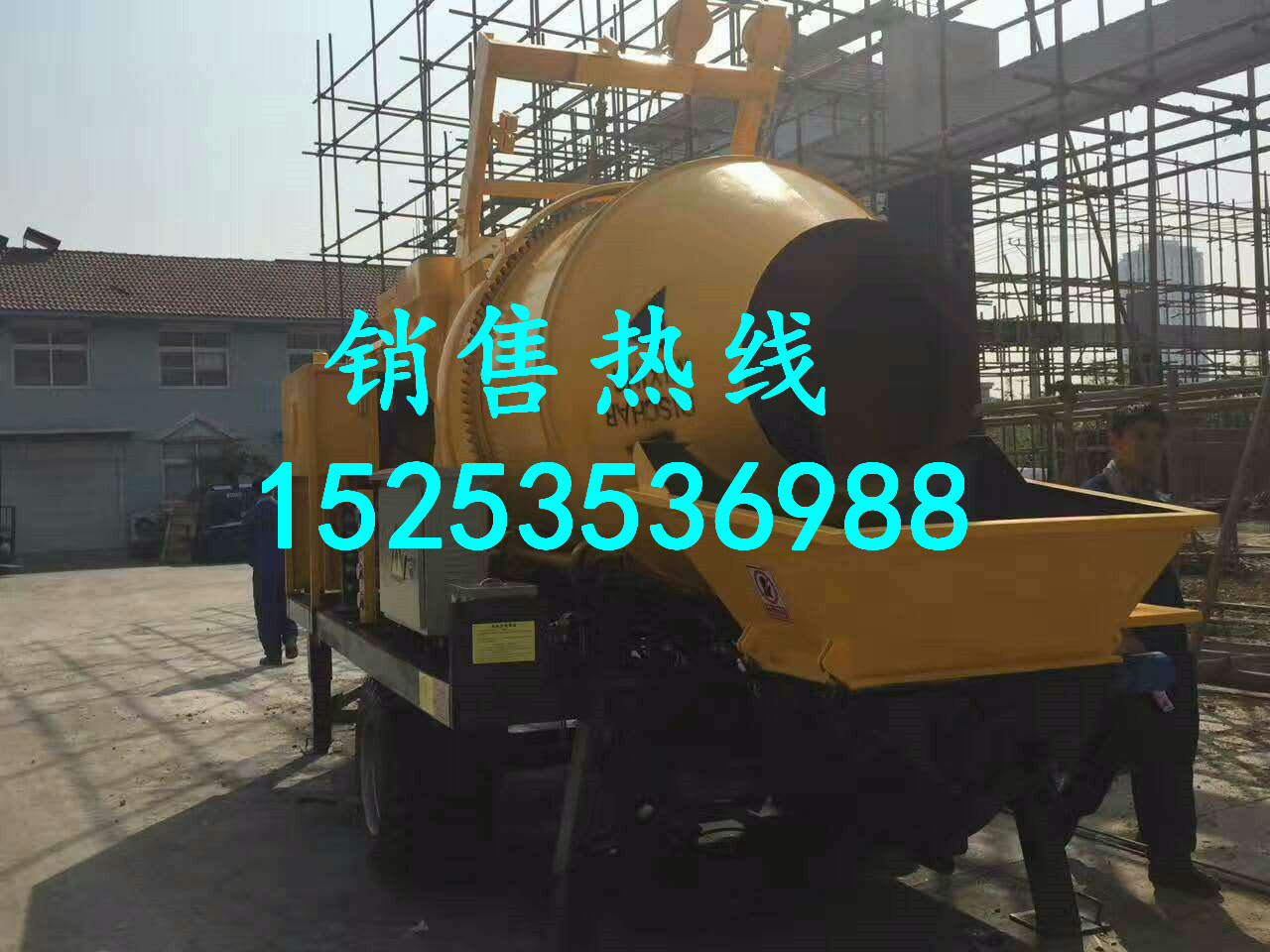 62KW柴油拖泵 地泵 小泵 一体机 输送泵 40的搅拌混凝土拖泵 潍柴