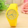 Silica gel fashionable quartz silicone watch