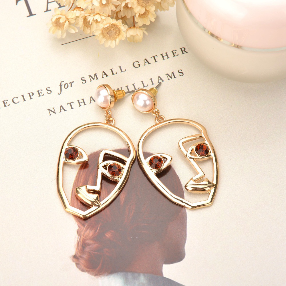 Korea style alloy Diamond earring (green)NHBQ1012-green