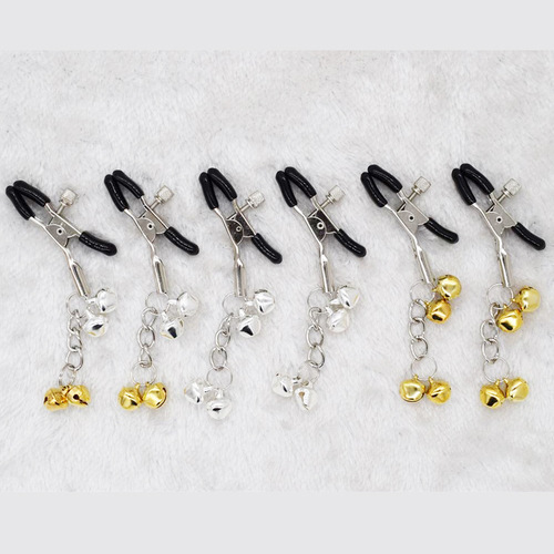 Breast clamp double bell single bell breast clamp adult fun iron chain female male couple toy equipment