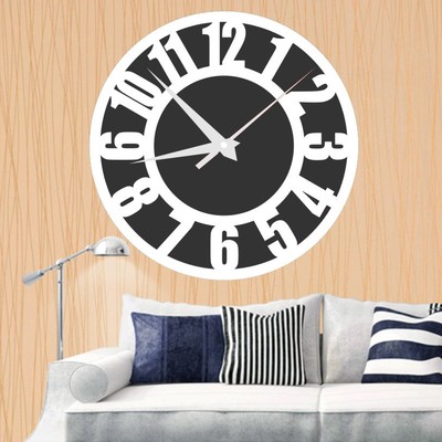 现代简约大气个性创意数字静音挂钟壁墙挂钟表时尚艺术客厅卧室钟