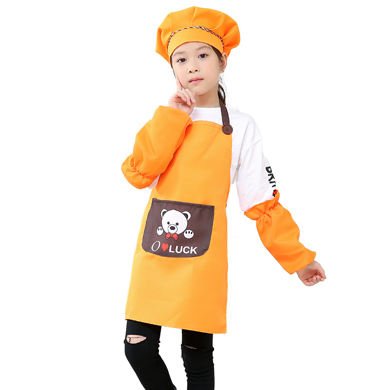 Delantal DE LOS NIÑOS Geliao logotipo personalizado arte pintura hornear micro impermeable delantal infantil Impresión de jardín de infantes