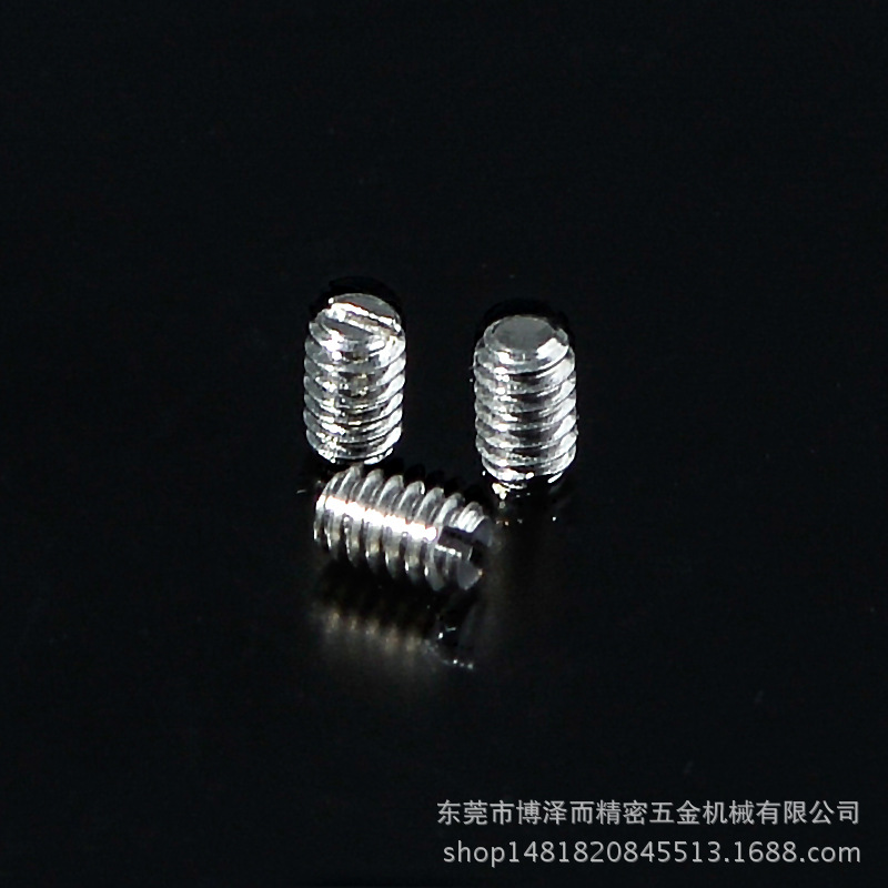 不锈钢一字槽平端机米螺丝紧定螺丝M2*3  台湾品质  304材质