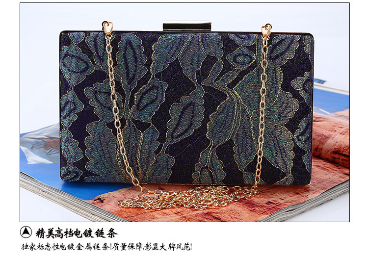 Cross-border Embroidery Dinner Bag Quality Style Retro Clutch Bag Evening Bag Banquet Bag Wholesale display picture 11