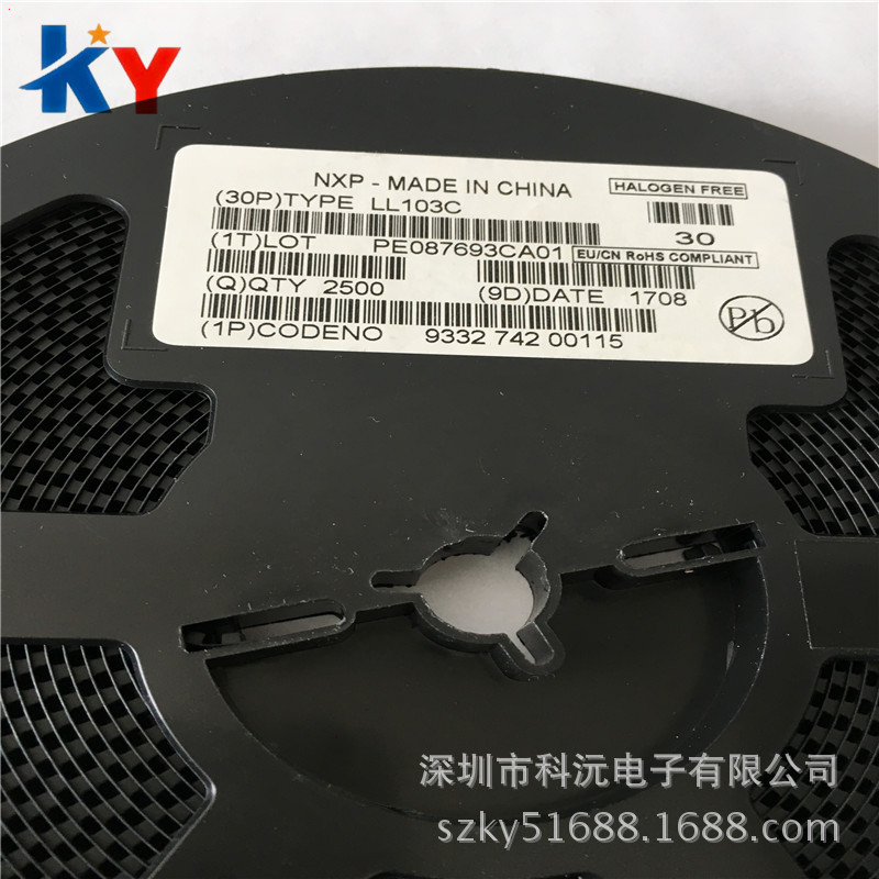 LL103C LL103 LL34 0.2A 20V 贴片小信号肖特基二管 2500只一盘