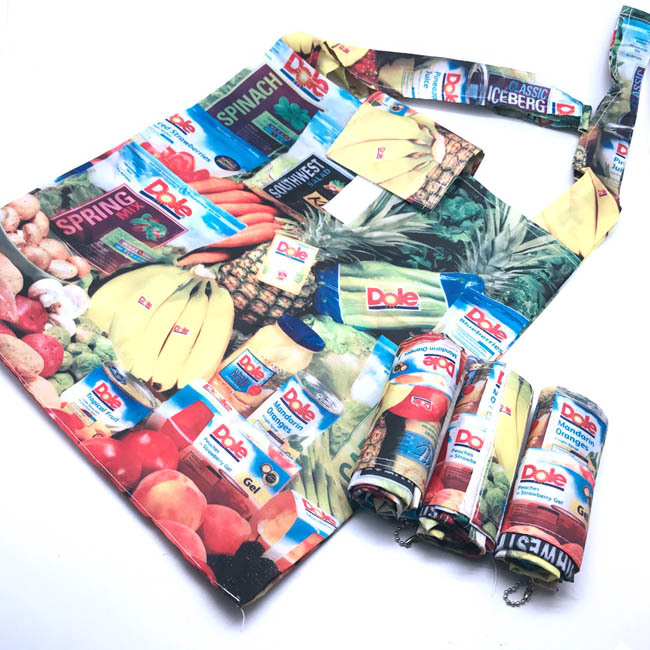 外贸定制 J-1046便携式折叠款印花购物袋环保袋厂家直销