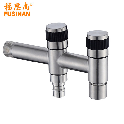Thickened 304 stainless steel multifunctional washing machine faucet single cold water faucet quick opening into the wall pool small faucet