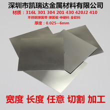304不銹鋼板材 鐵皮 不銹鋼帶 不銹鋼薄片0.03/0.04/0.05/0.06mm