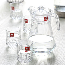 TOMIC/特美刻  耐熱玻璃三件套冷水壺透明果汁涼水壺水杯水具禮品