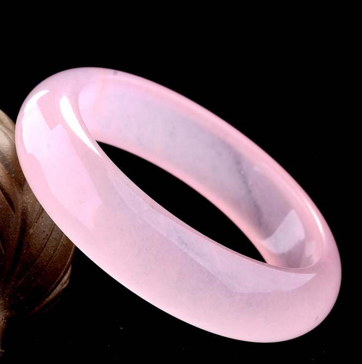 厂家批发冰种紫罗兰玉手镯粉色芙蓉玉石手镯石英岩玉器玉镯子女|ms