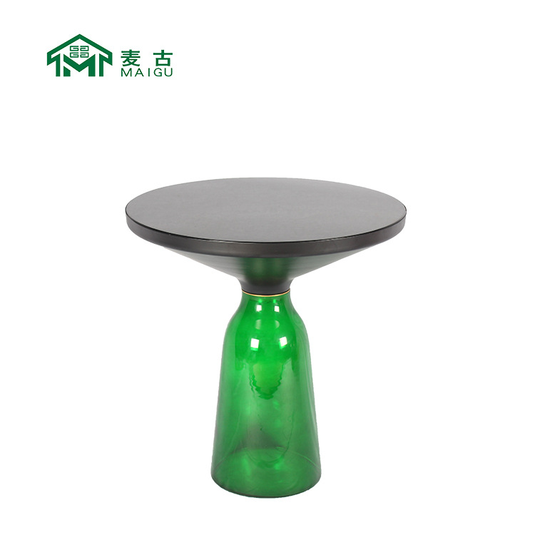 Черный край+стеклянный зеленый