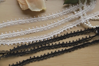 手工服装辅料 蕾丝 水溶丝线刺绣 雨伞点点小花边 宽2cm