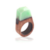 Wooden ring, ethnic fashionable resin, ethnic style, city style