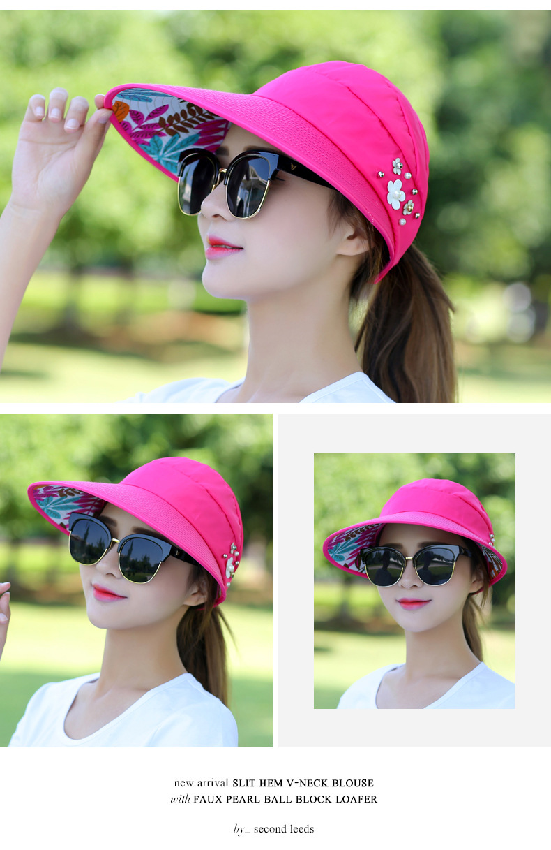 Women's Original Design Solid Color Side Of Fungus Sun Hat display picture 1