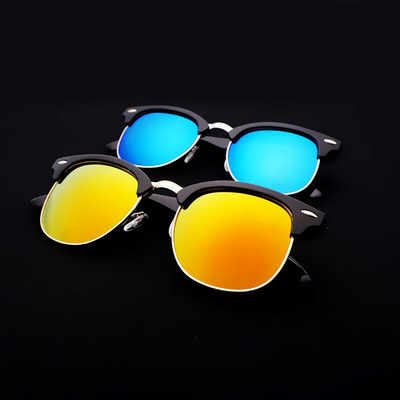 速卖通爆款 米铆钉复古太阳眼镜 欧美半框眉毛热销半框男女墨镜