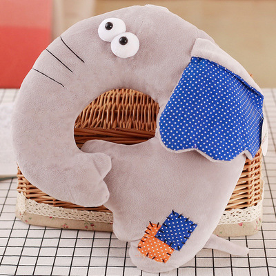 廠家直銷 創意動物系列U型枕 辦公室午睡卡通保健護頸枕頭批發