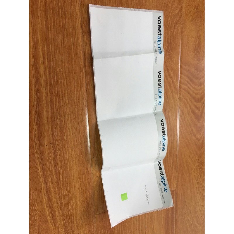 订做奥钢钢管用Fasson亚白聚脂彩印标签105*300mm