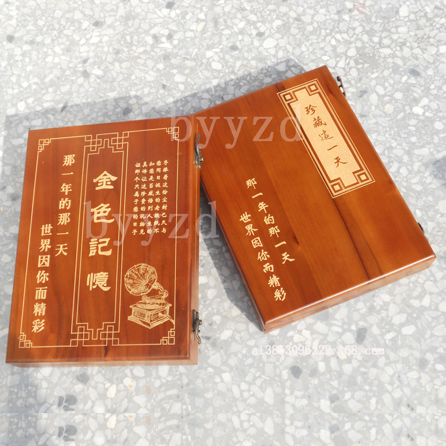 伴手礼木盒 复古报纸盒 樟木宣纸盒 画盒 防蛀收藏盒 生日报纸盒