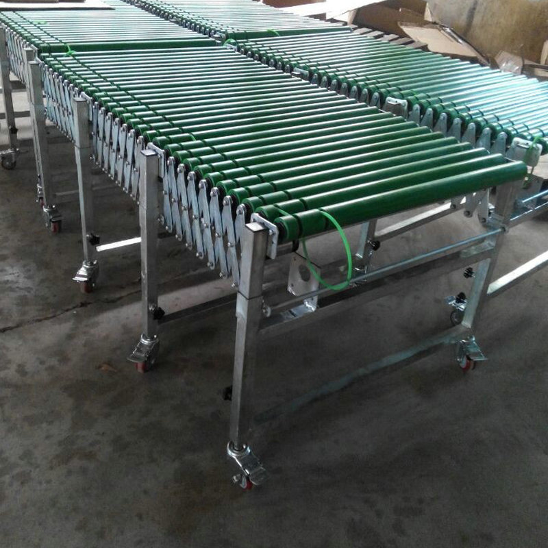 物流仓库自动化装卸货可升降伸缩线设备传送自动流水滚筒输送线
