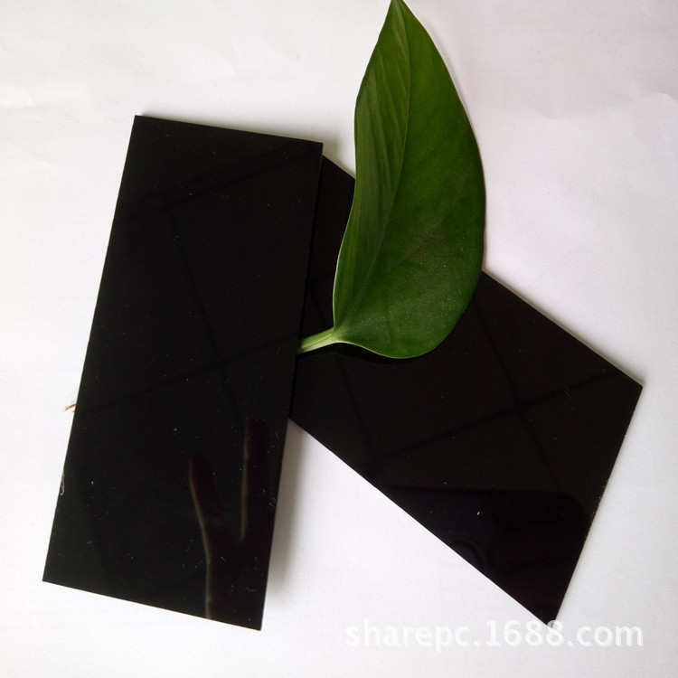 PC板厂家供应黑色不透明pc耐力板  两面光面黑色聚碳酸酯实心板