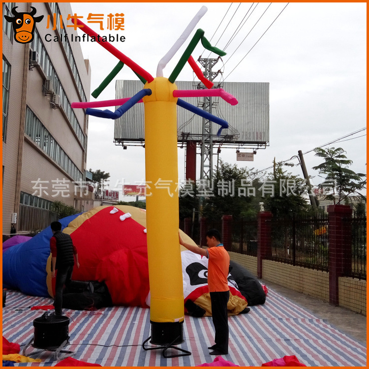 充气多管舞星卡通模型空中太空人自由 活动现场气氛调节模型道具