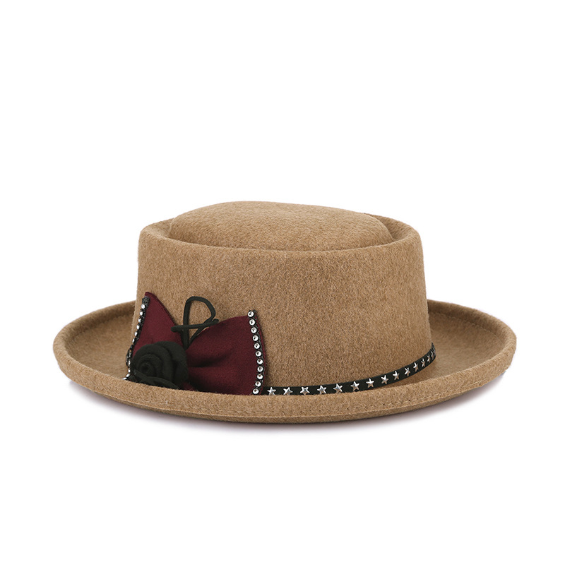 Otoño e invierno sombrero de las mujeres al aire libre a prueba de frío caliente bolsa de pelo ayuda Amazon Jazz sombrero de lana hermosa nueva
