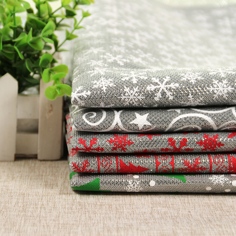 圣诞花纹复合无纺布 新品 丙纶无纺布圣诞服装圣诞帽子用布