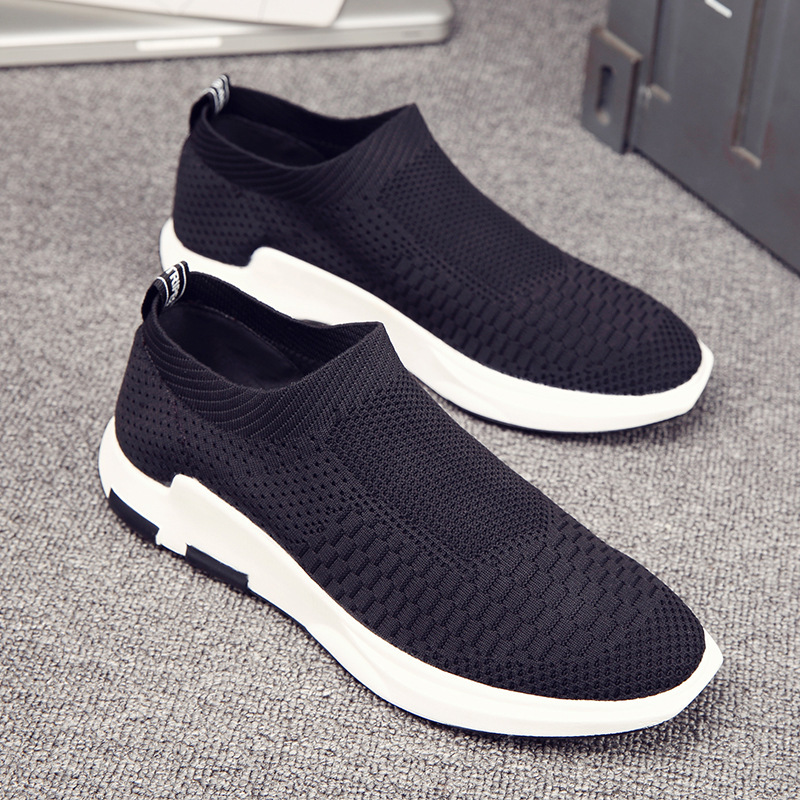 2021 summer man motion Casual shoes Korean Edition run Men's Shoes Trend Socks ventilation black