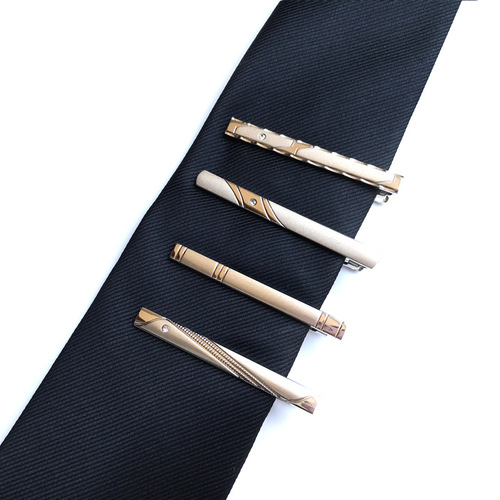 厂家直供男士正装银色领带夹 简约商务领带夹子配饰