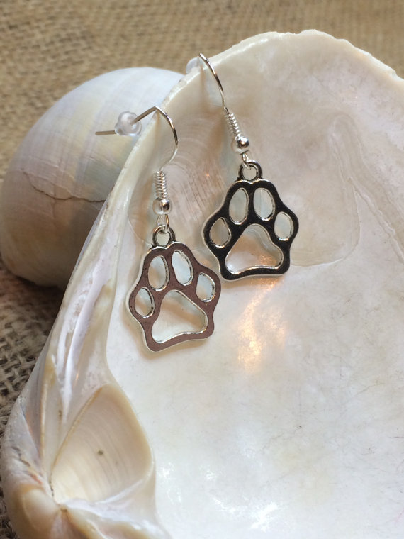 New Fashion Animal Cat Dog Footprints Ears Earrings Hollow Cat Claw Dog Claw Earrings Wholesale display picture 12