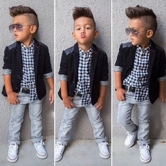 A drop-shipping foreign trade children's clothing boy's suit jacket shirt + jeans children's suit factory direct approval