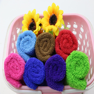 厂家直供珊瑚绒双面巾成人擦手方巾纯色吸水多功能童巾洗车擦车巾|ru