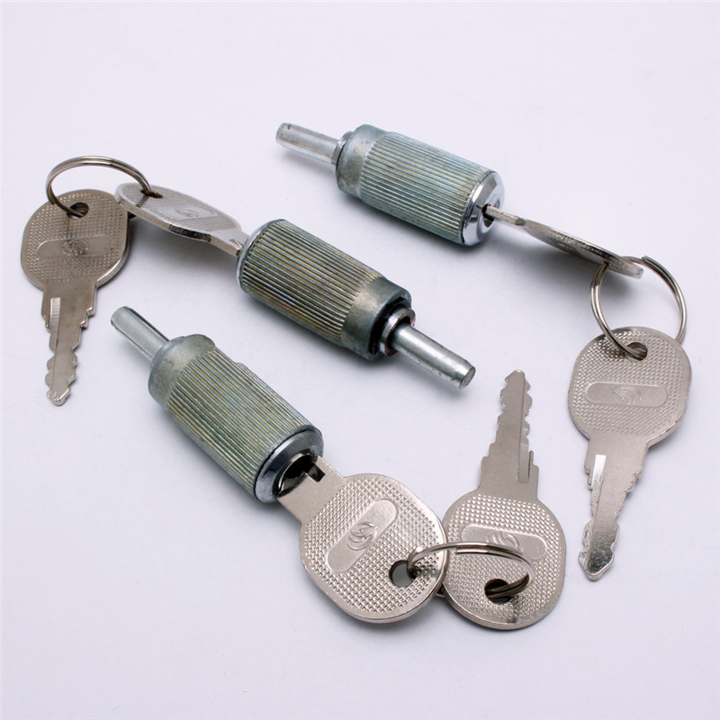 廠家logo鋼印玻璃櫃鎖 雙邊鑰匙鋅材質玻璃櫃鎖 家具辦公鎖廠家