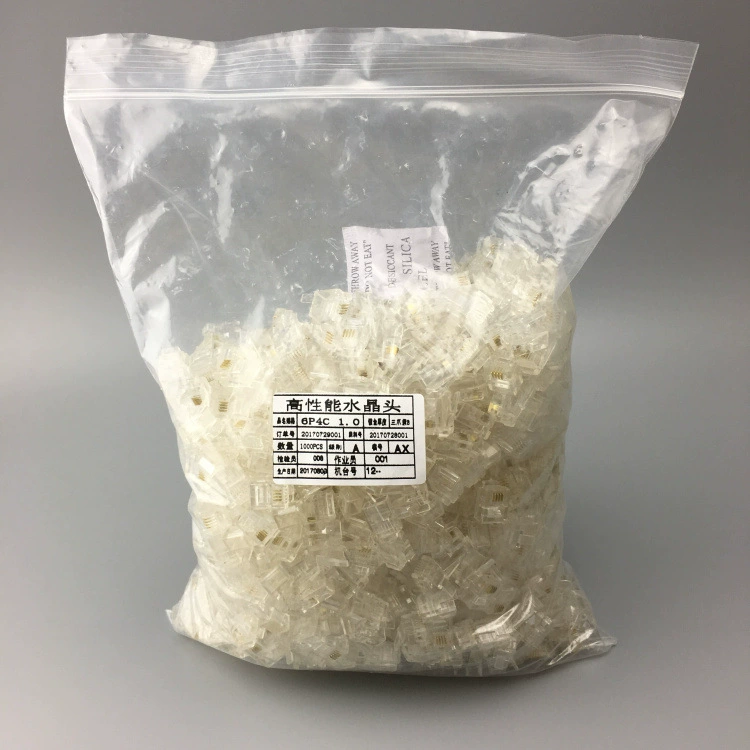 Телефон Fushengkang с кристаллической головкой, 4-ядерный телефон RJ11, кристаллическая головка, 4-ядерный телефон, 6P4C, кристаллическая головка 1000