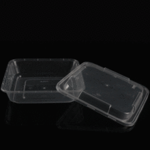 一次性透明加厚餐盒塑料外賣打包飯盒正方形單格飯盒快餐盒蛋糕盒
