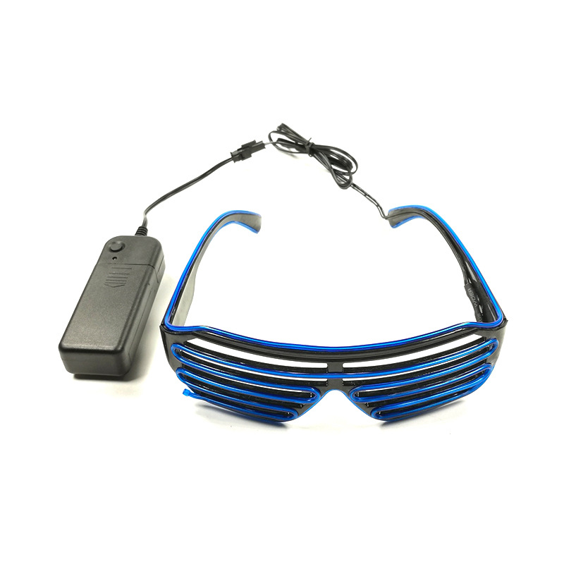 Venta caliente de Halloween persianas monocromo gafas luminosas bola vestir gafas fluorescentes Festival atmósfera suministros
