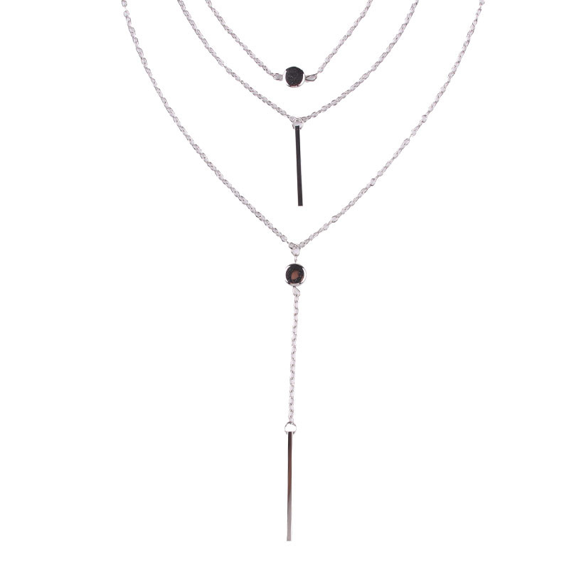 Korean version alloy plating necklace (Silver)NHJQ9272-Silver